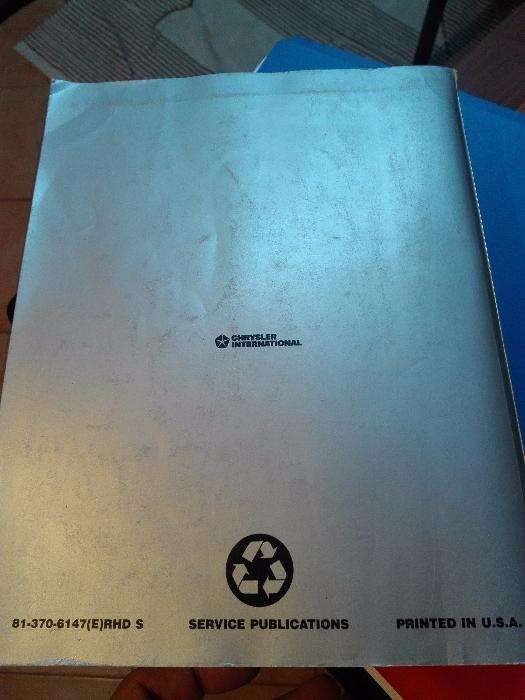 Livro "Service Manuel Suplement Jeep Grand Cherokee 1996"