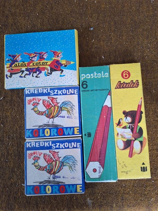 Kredki pastele prl i lata 90