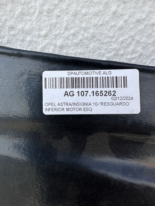 Resguardo/Proteção Lateral Motor - Opel Astra/Insignia