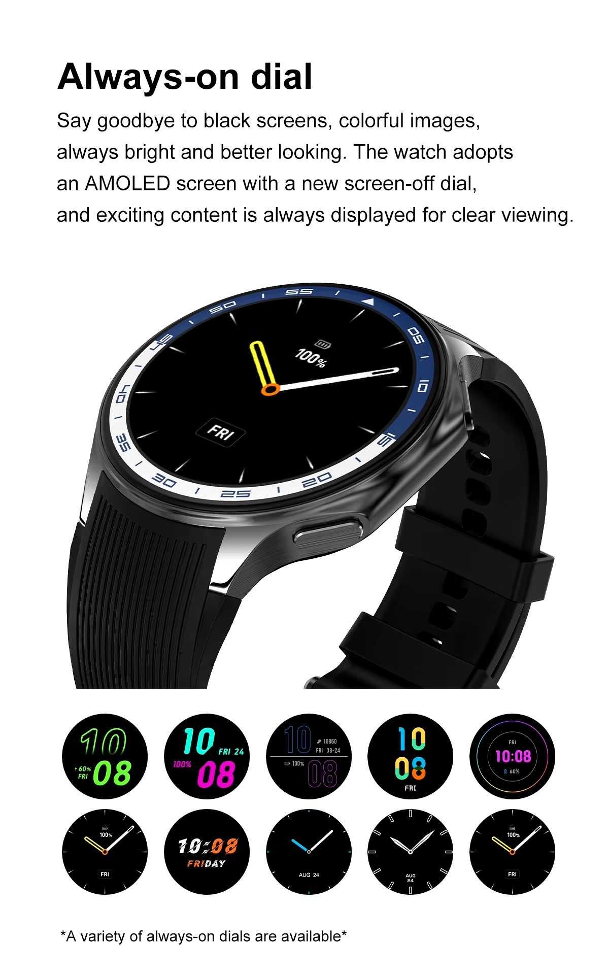 SmartWatch DT X 4 GB mp3 mp4 TWS Amoled menu PL.