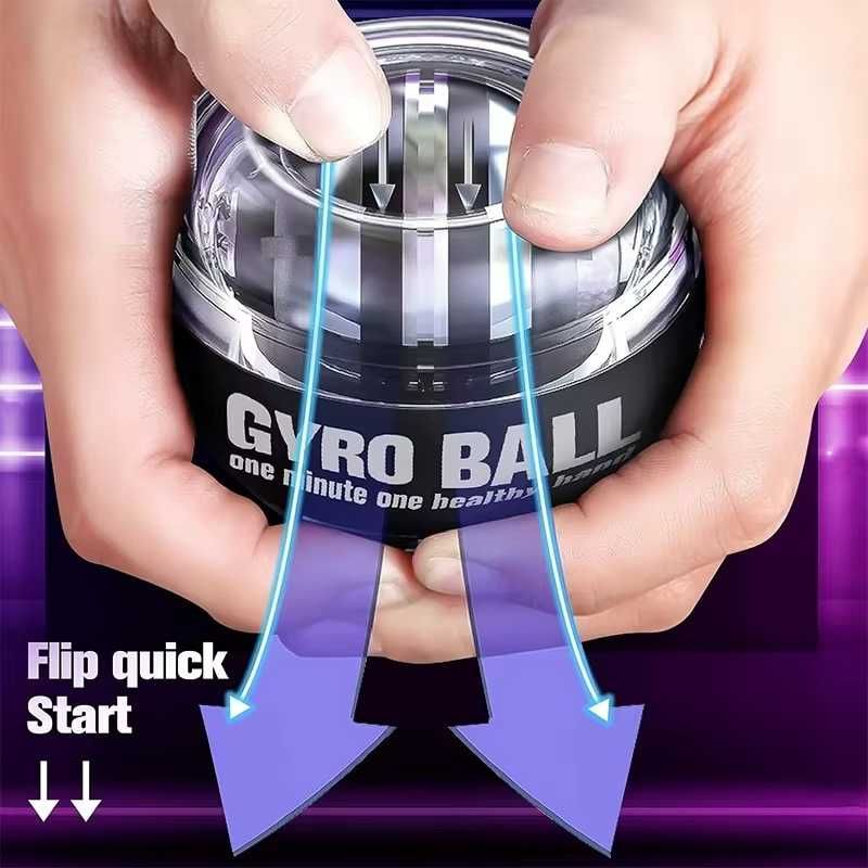 Тренажер гіроскопічний еспандер  чорний  павербол gyro ball гіробол