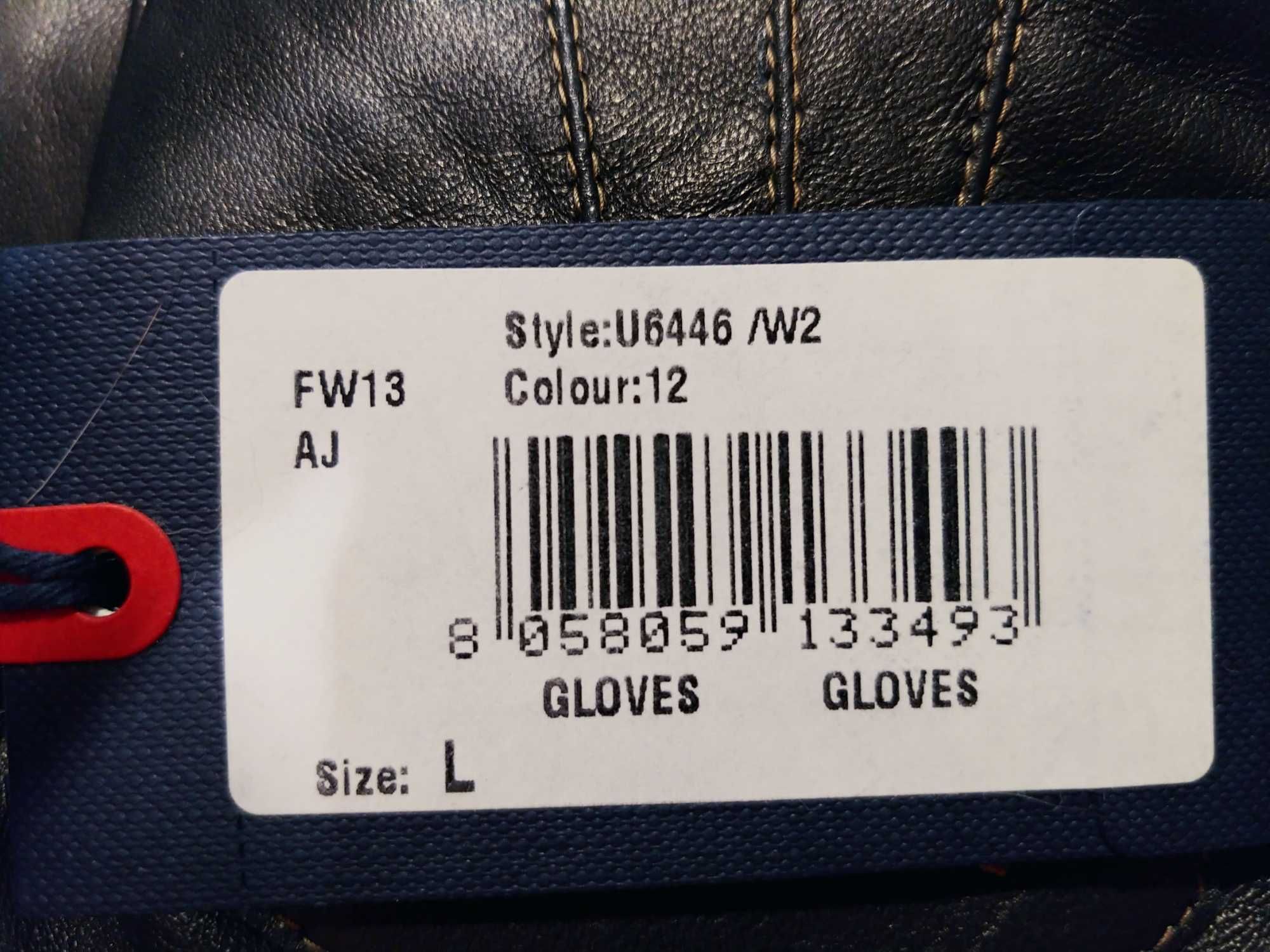 Armani Jeans rękawiczki skórzane zimowe nowe r. L