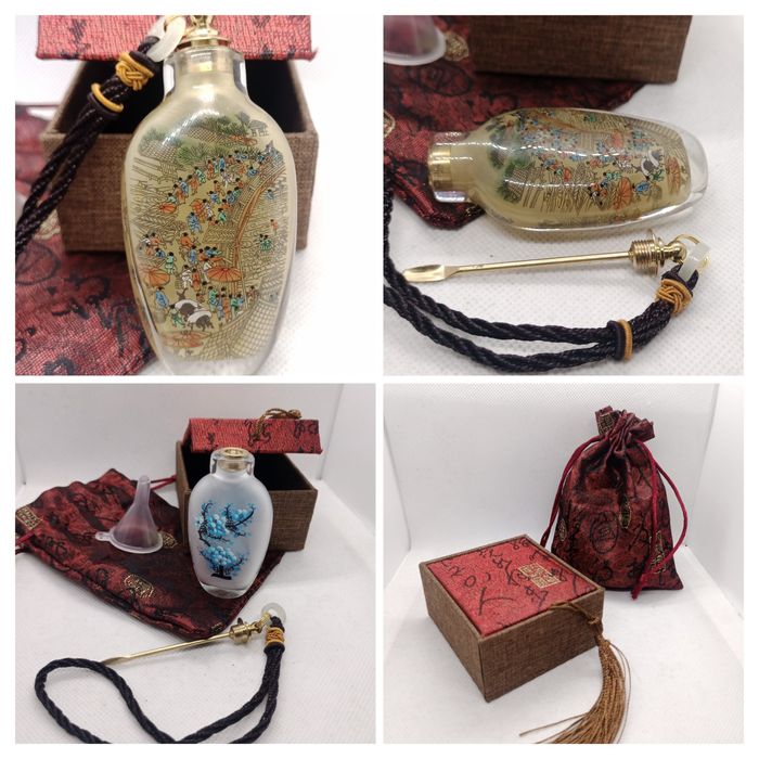 Frasco de rapé em vidro - artigo colecionável