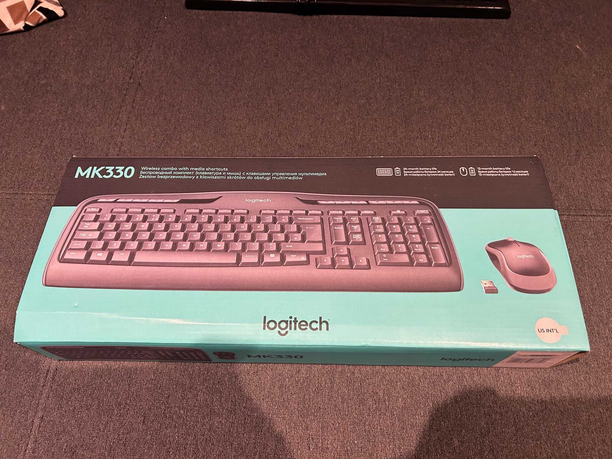 Logitech MK330 Mysz Klawiatura 2,4GHz układ QWERTY