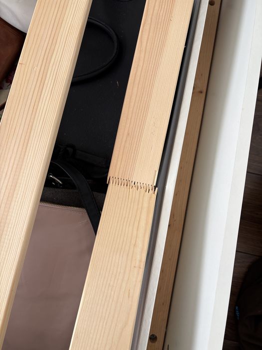 HEMNES Leżanka z 3 szufladami, 2 materace