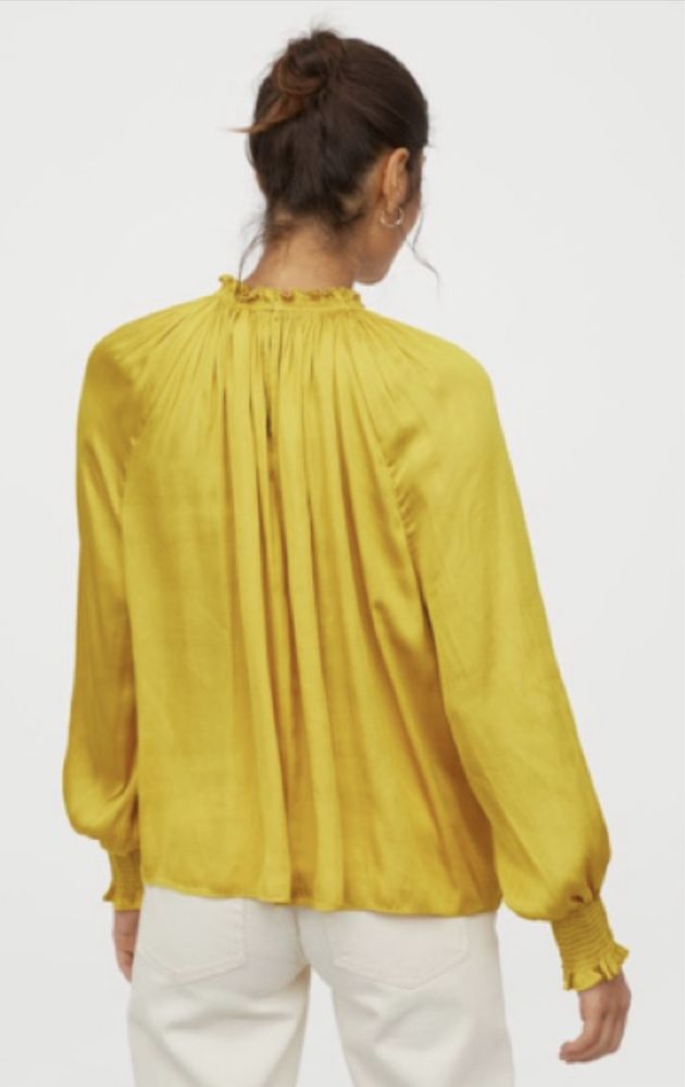 Жовта блуза h&m