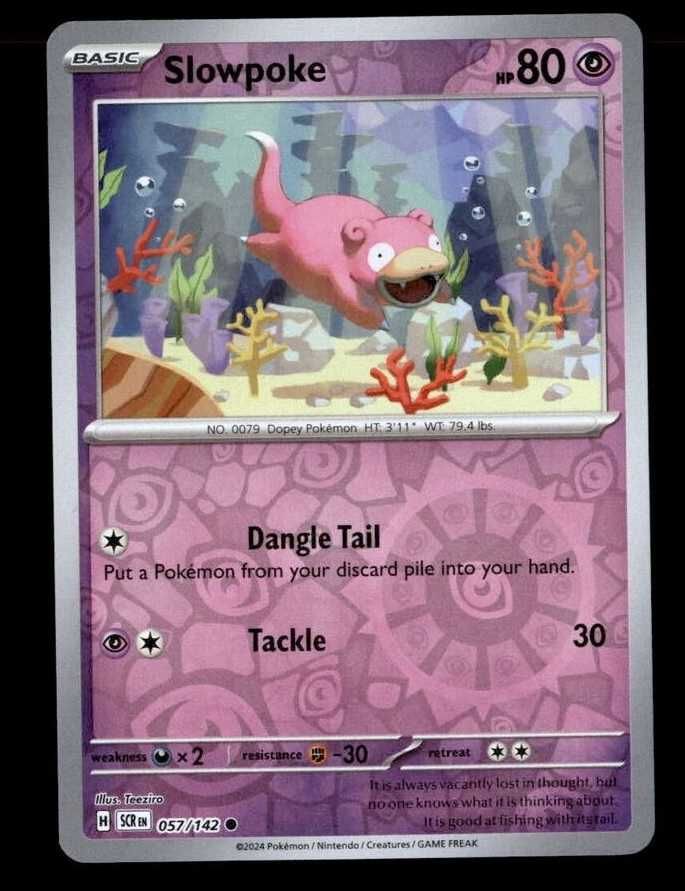 Slowpoke 057/142 SV07: Stellar Crown Common Reverse Holo
