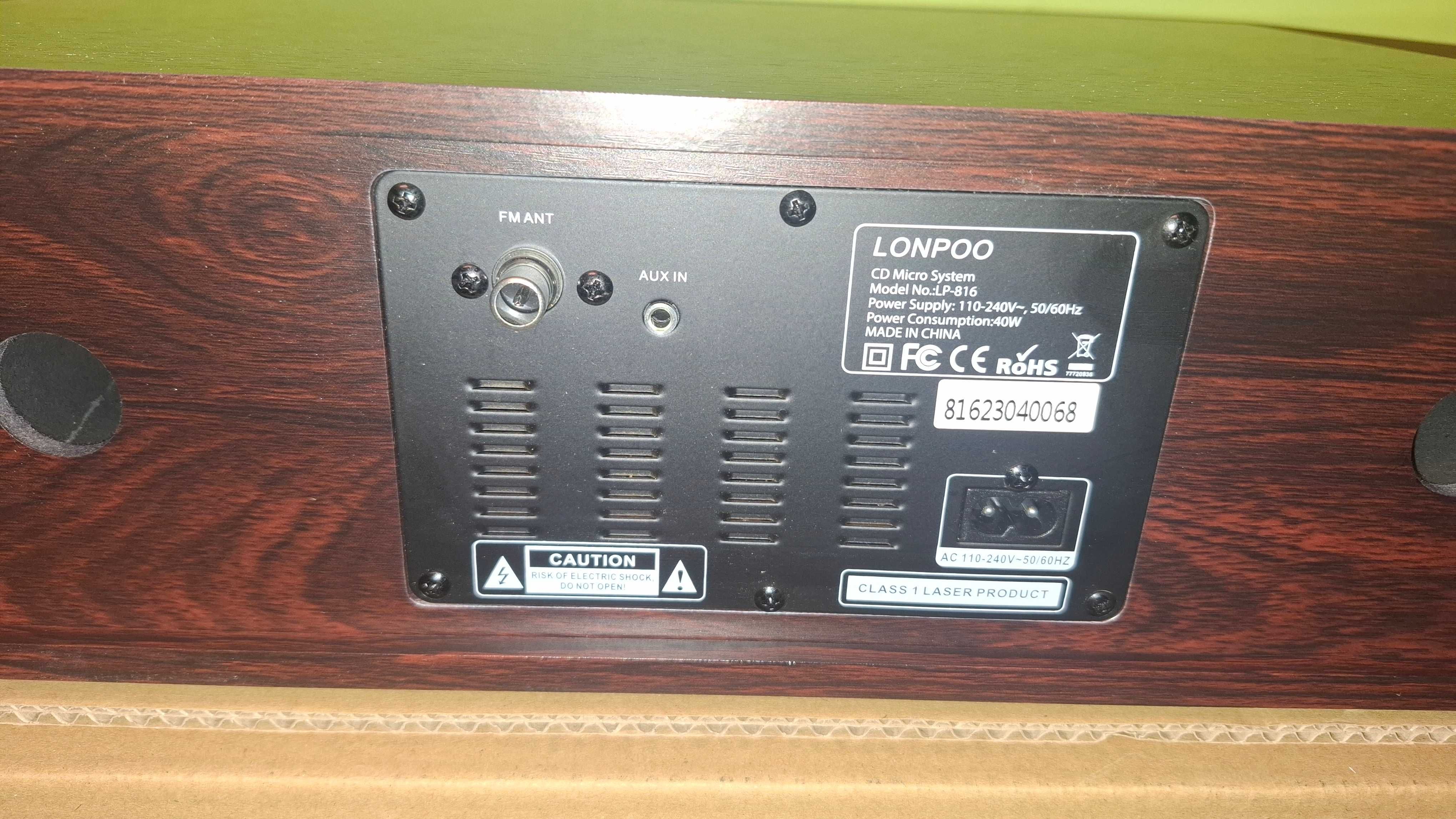 Radio - Odtwarzacz - LONPOO LP-816 - Hi-Fi - CD - Bluetooth - FM - 40W