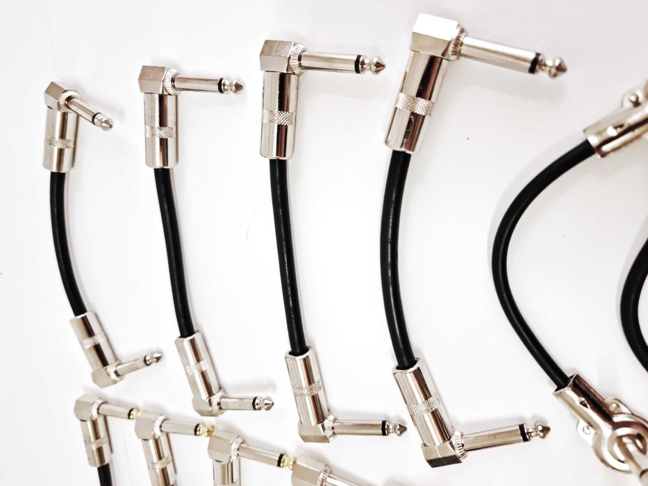 22 cabos de ligação para pedais de guitarra, baixo e sintetizadores