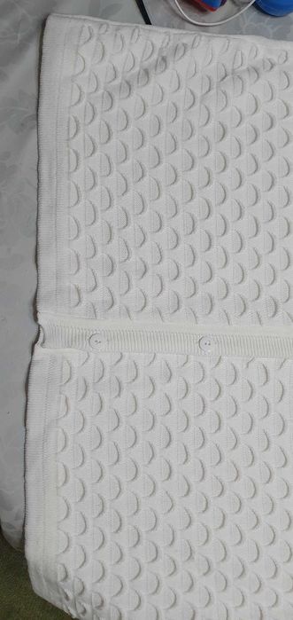 biała kamizelka, rozpinana, nowa, rozmiar 48/ 50