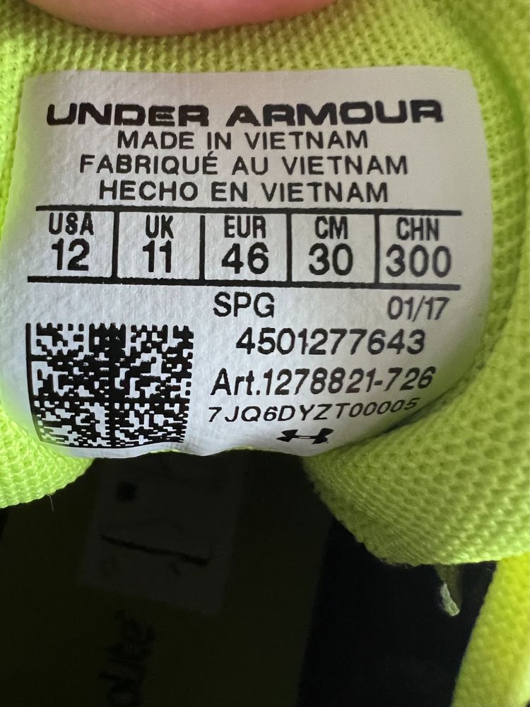 Оригінал Сороконіжки Under Armour CF Force 3.0 FG 46р.30см.