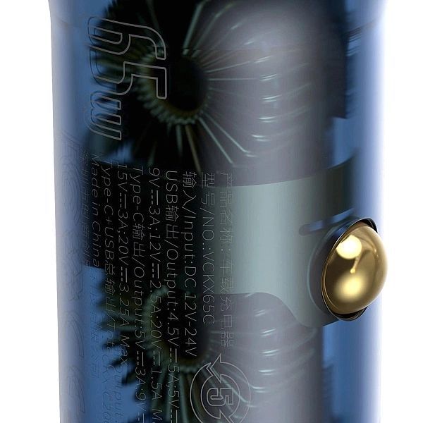 Baseus ładowarka samochodowa Usb / Usb Typ C 65 W 5 A Scp Quick Charge