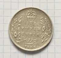 Індія 1 рупія 1905рік Срібло оригінал