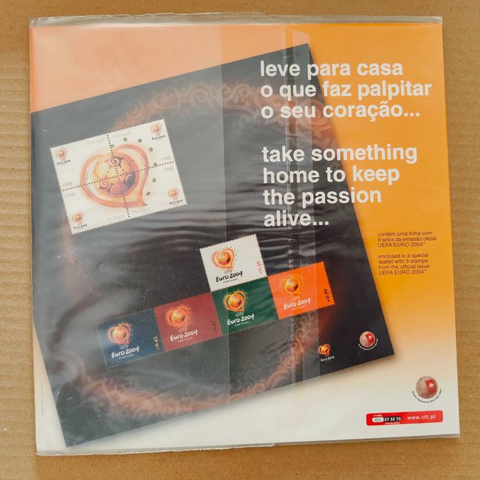 Selos coleção + FanBook Uefa Euro 2004 Portugal Memorabilia coleção