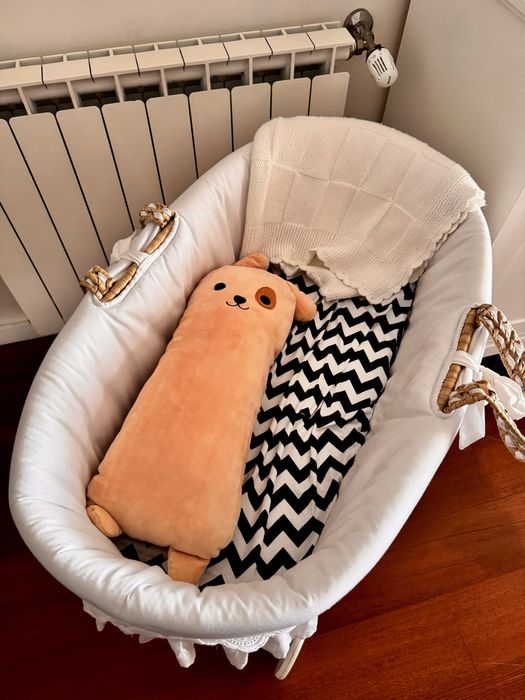 Moisés de Vime com Suporte de Madeira - Impecável