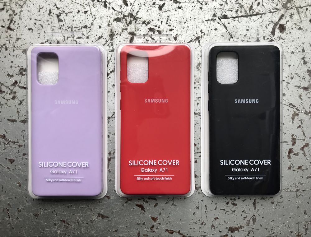 Чехол Silicone Case Full на Samsung A71 Микрофибра все модели самсунг