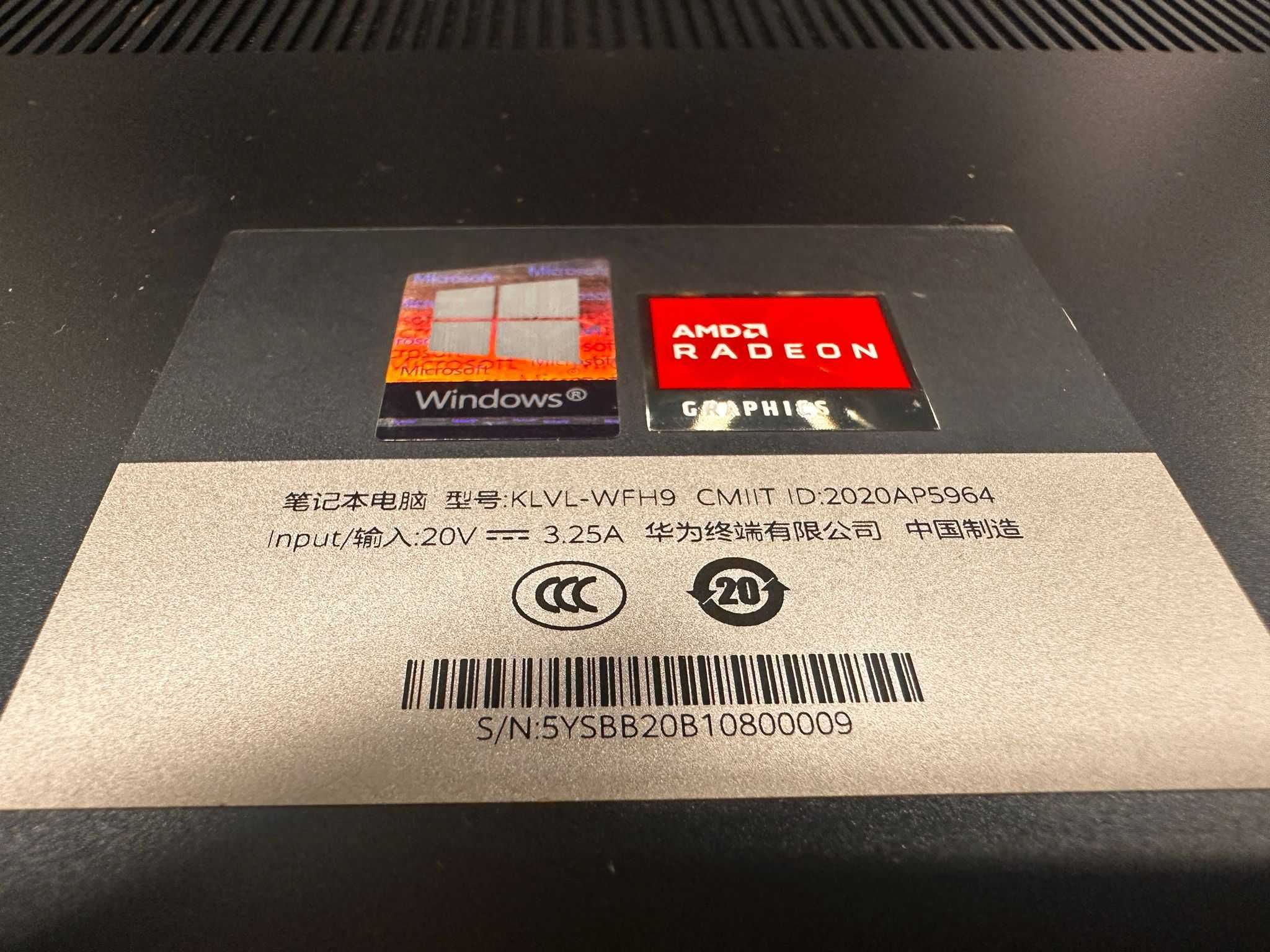 Huawei MateBook 14 Notebook, Model: KLVL-WFH9, Space Gray