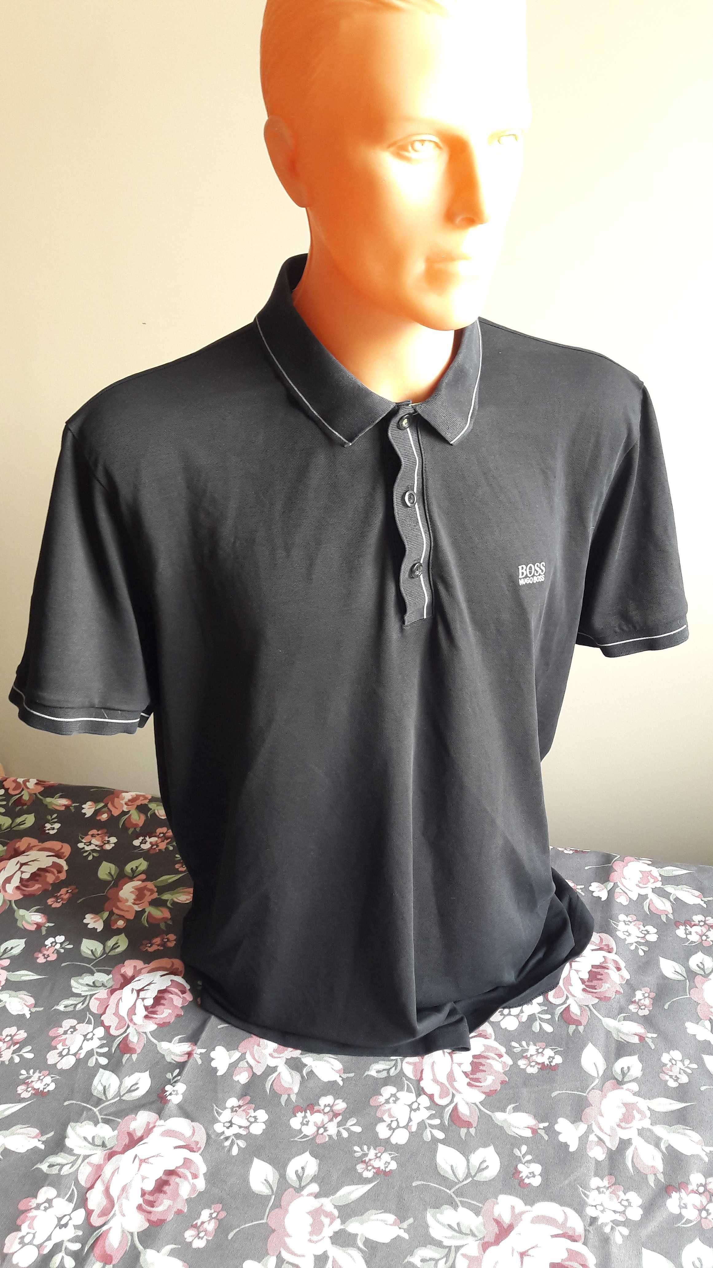 Koszulka polo Hugo Boss czarna