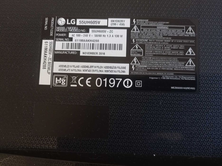 Telewizor LG 55UH605V 55" 4K, LED, Smart, gwarancja, dowóz