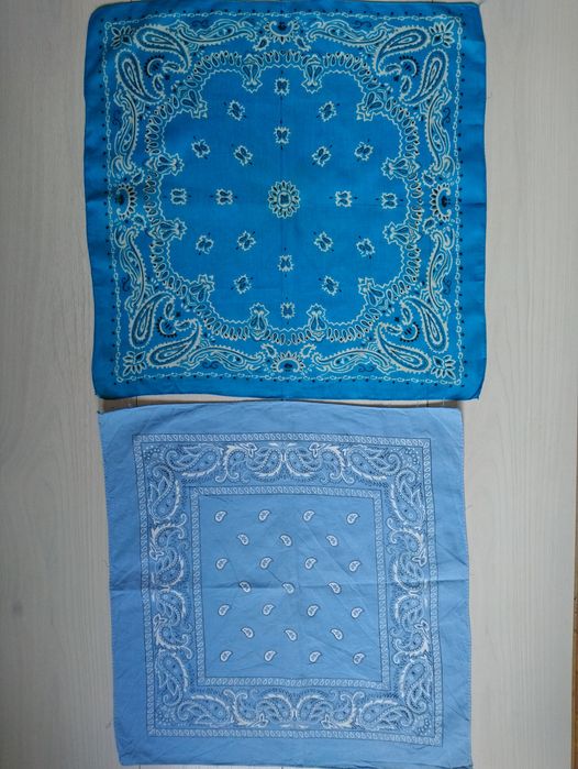 Хустка бандана чорна, сіра, синя, блакитна