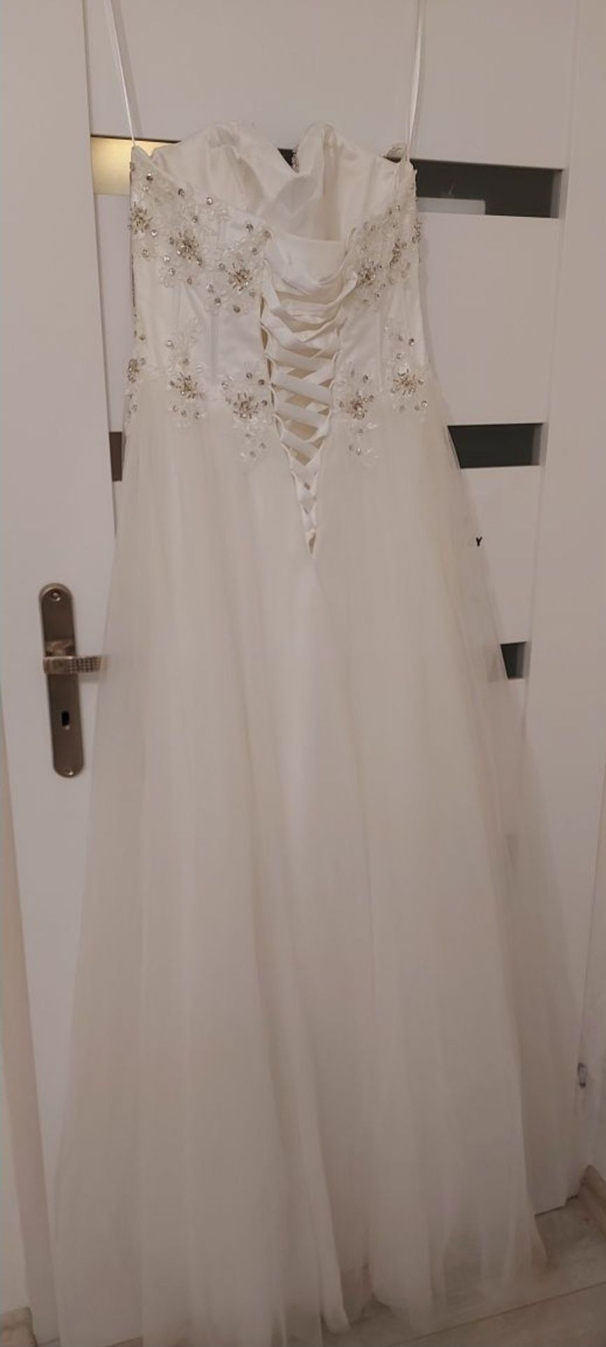 Nowa suknia ślubna księżniczka ecru