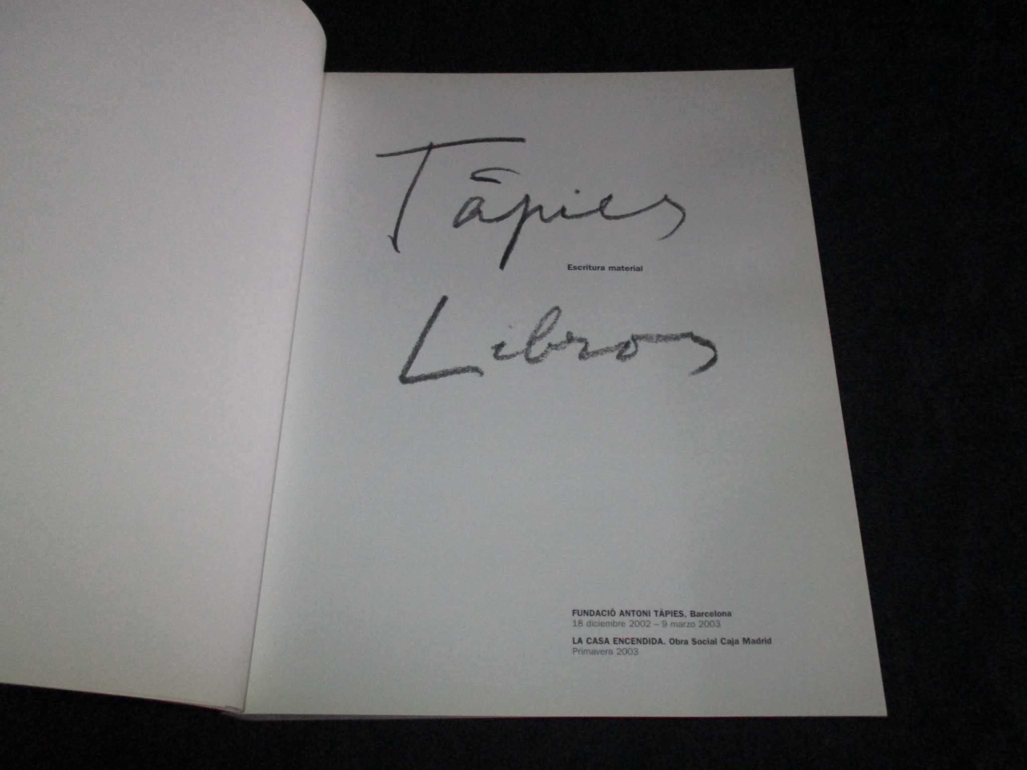 Livro Tàpies Escritura Material Libros