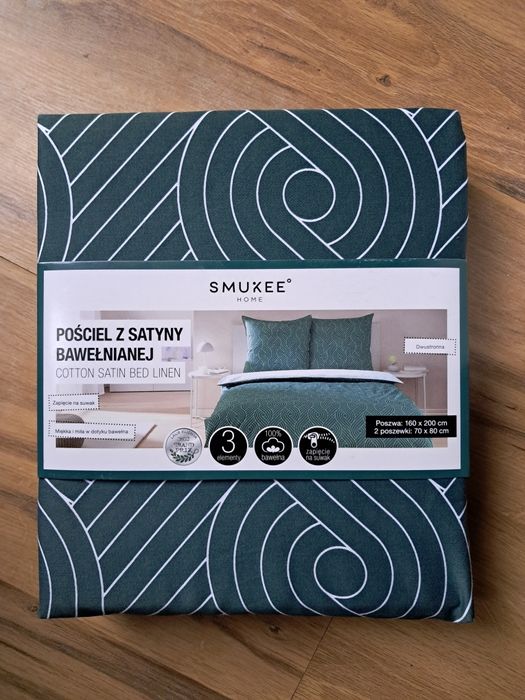 Nowa pościel z satyny bawełnianej 160x200