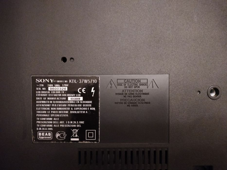 Telewizor Sony Bravia 37 cali Full HD – model KDL-37W5710