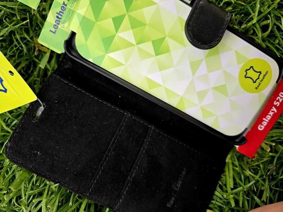 Skórzane Etui na telefon Samsung Galaxy S20 czarne nowe