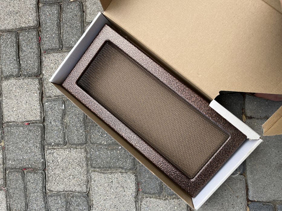 Kratka wentylacyjna 17x37 biała lub miedziana NOWA metalowa