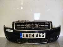 + ZDERZAK PRZÓD PRZEDNI AUDI A4 B6 CABRIO LZ9W CZARNY HALOGENY