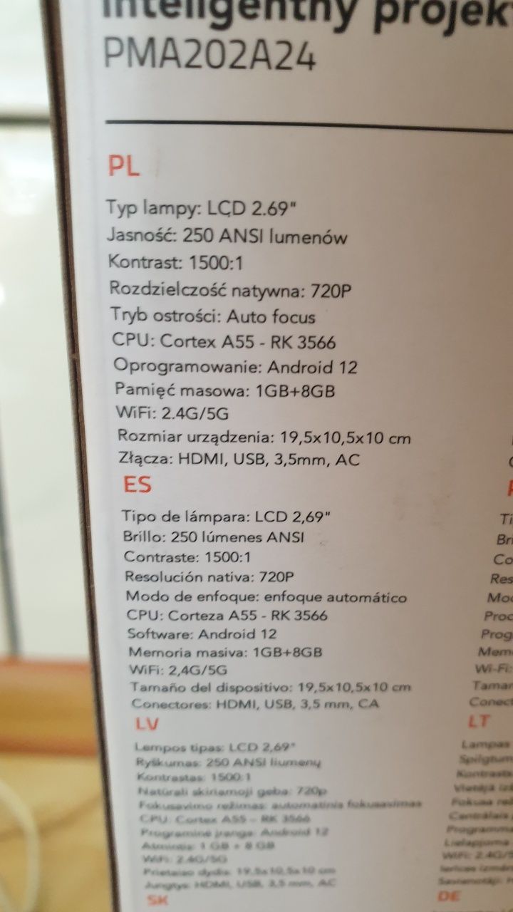 Projektor Multimedialny Full HD 4k Manta Możliwa wysyłka