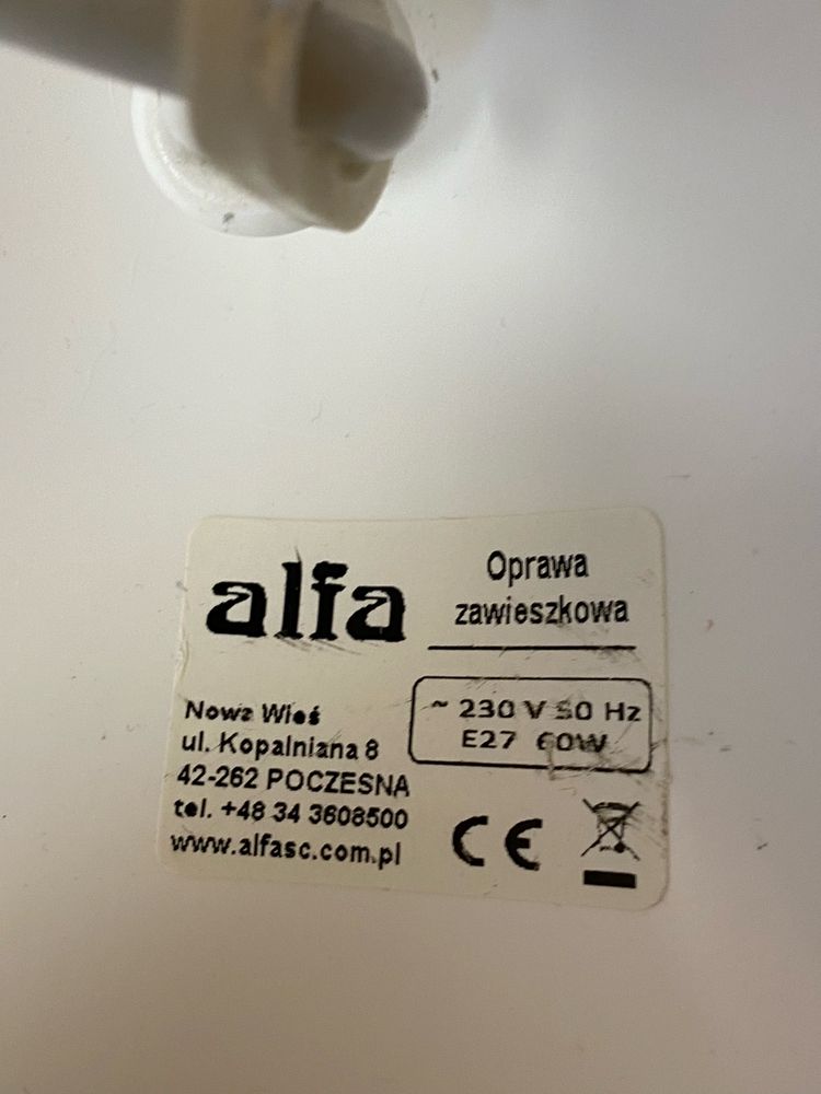 Lampa sufitowa pojedyńcza