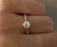 OKAZJA Złoty pierścionek zaręczynowy z diamentem/brylantem 0,51 ctVS1