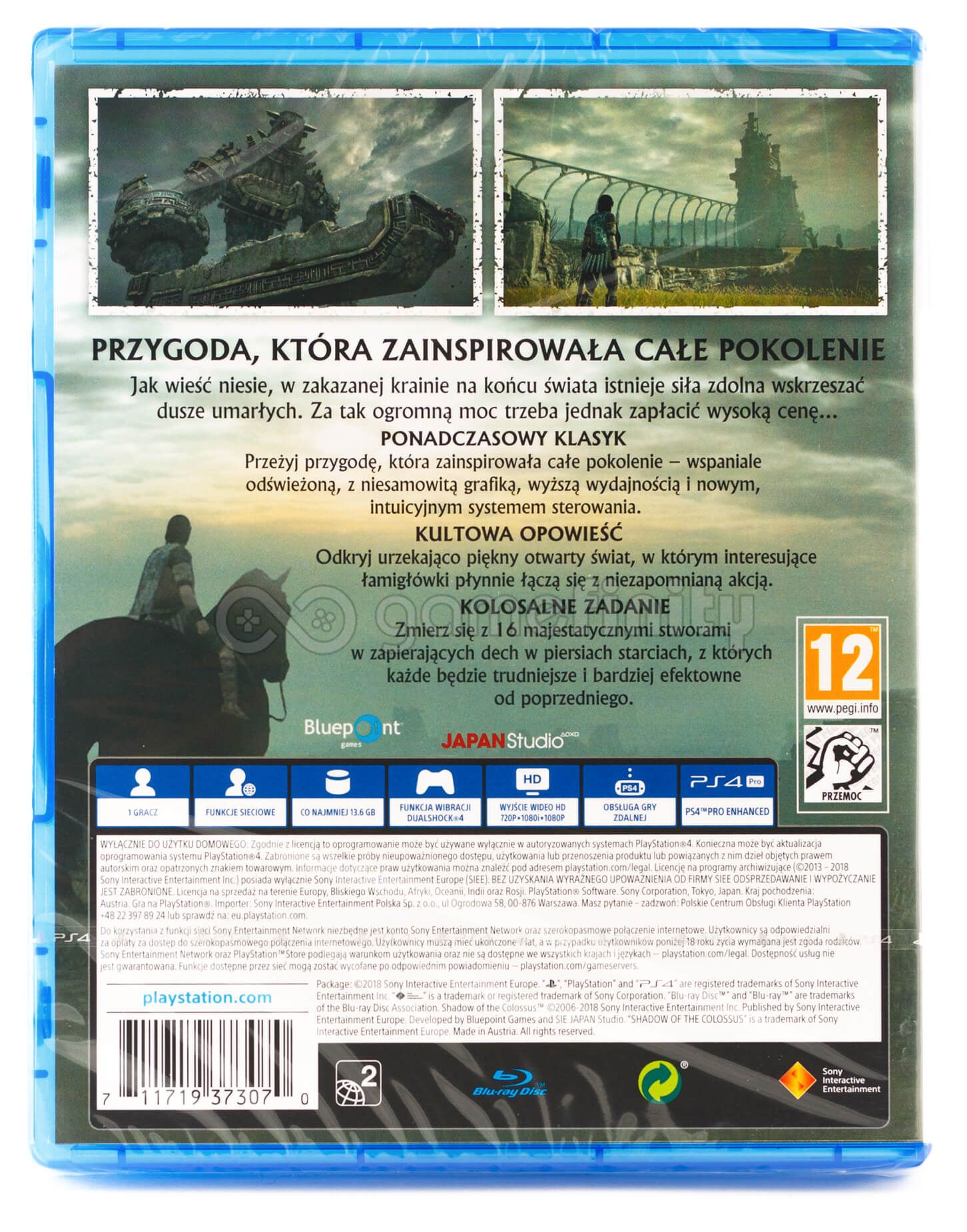 Shadow of the Colossus PL (PS4)