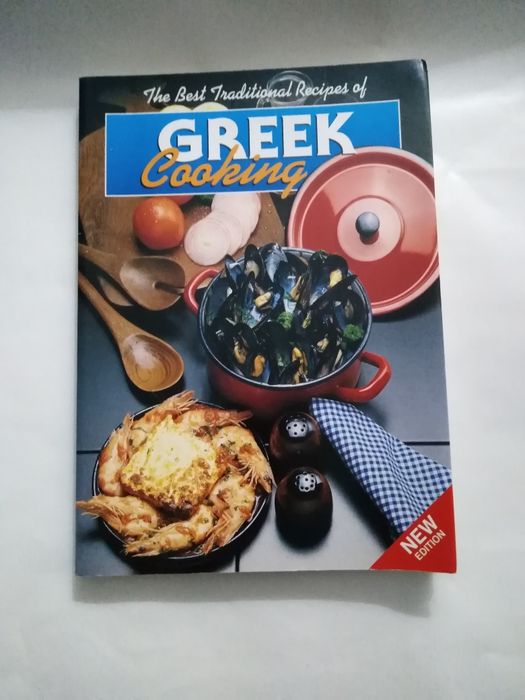 Livro de culinária grega, em inglês