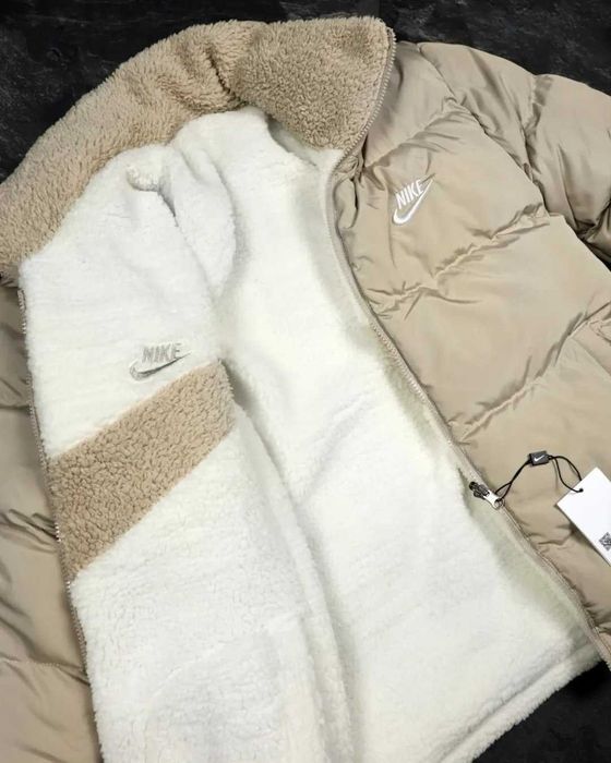 !Двосторонній! Пуховик Nike Nocta Beige White XS S M L XL XXL куртка