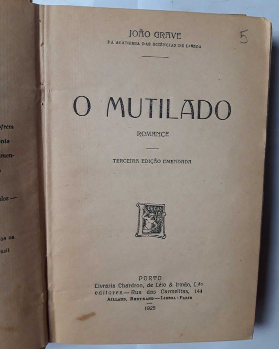 Livro Ref- esc - João Grave - O Mutilado