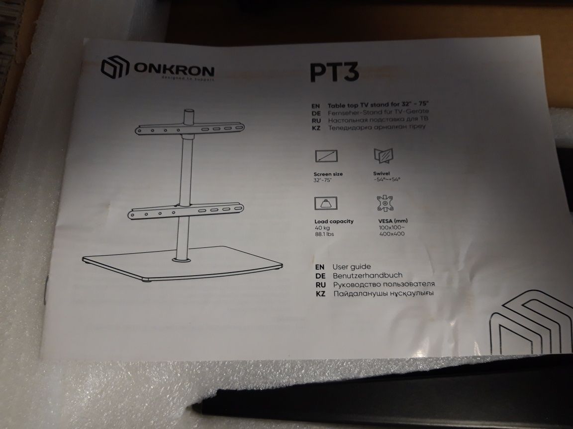 Uchwyt stojak do telewizora 32"-75"  40 kg ONKRON PT3