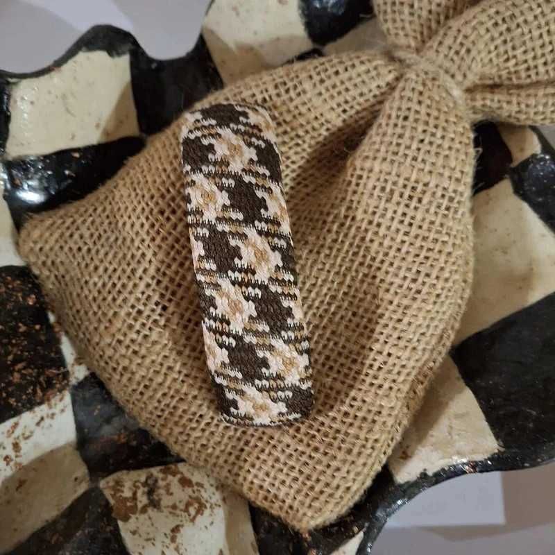 2 beżowo brązowe materiałowe spinki Nowe