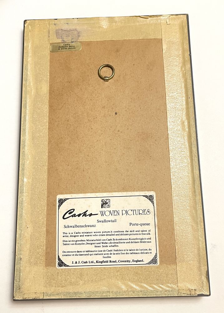 Stary obraz vintage haftowany jedwabny Cashs woven pictures