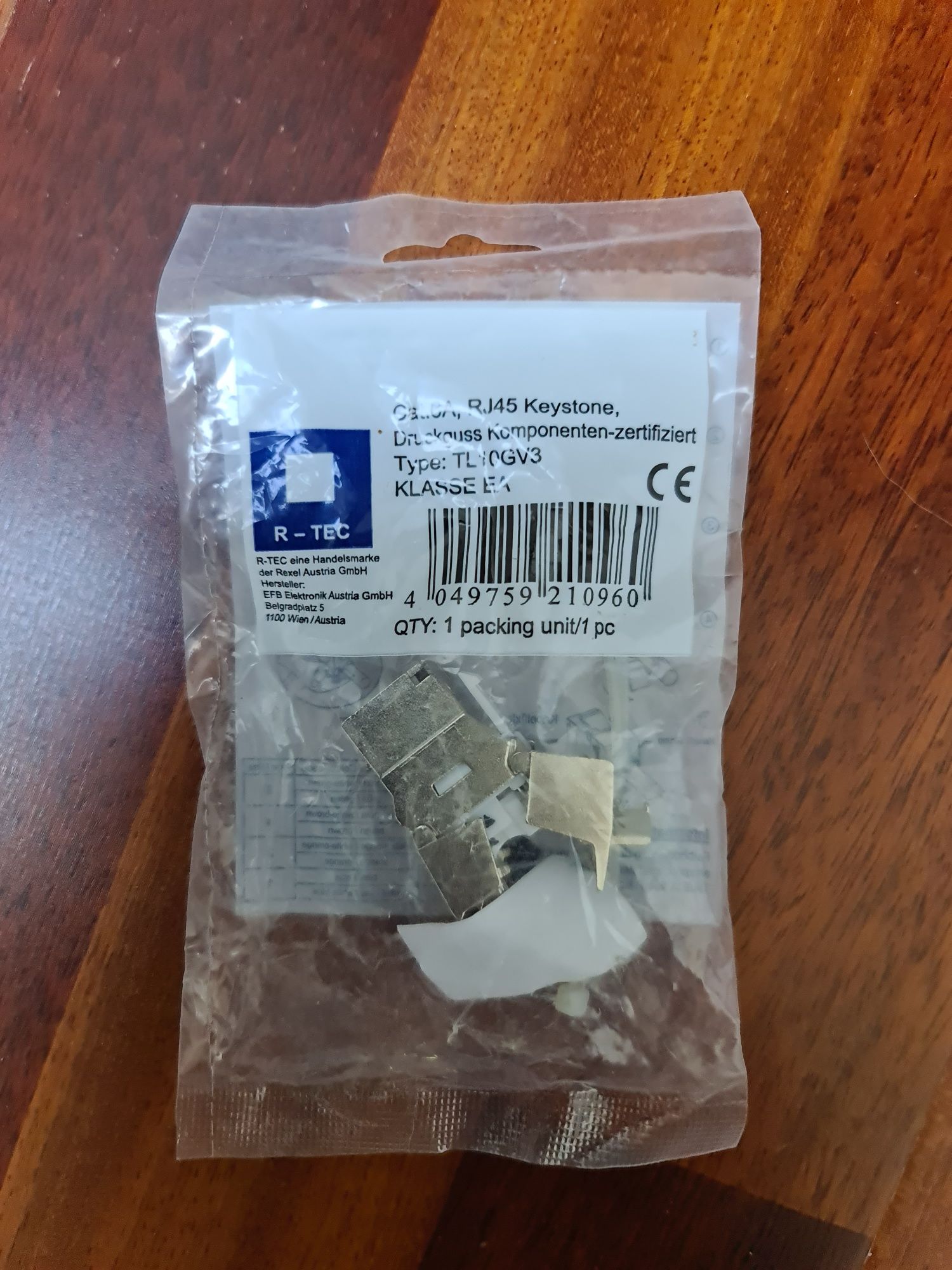 Moduł keystone RJ45 kat 6A gniazdko kabla internetowego