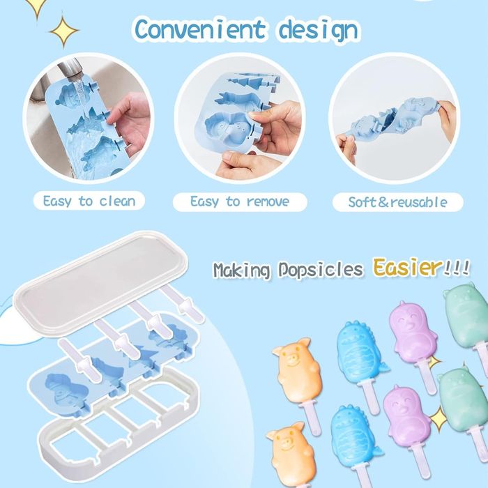 Foremki do lodów silikonowe