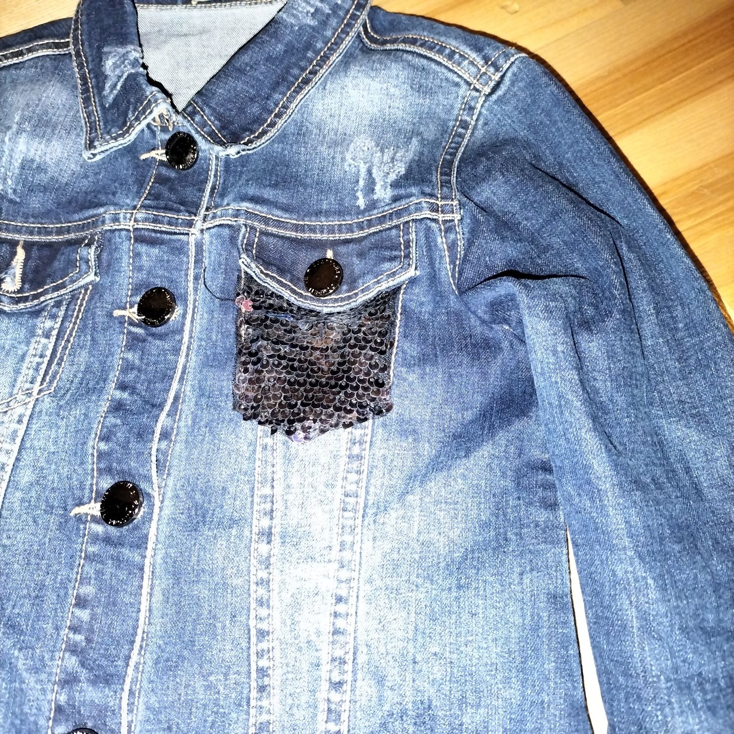 Bluza dziewczęca jeansowa