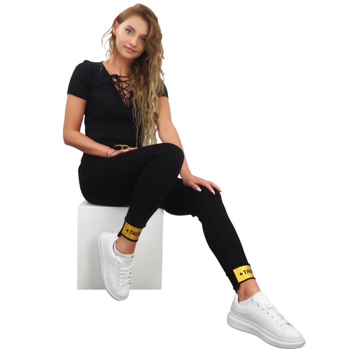 Spodnie damskie 1 szt. ym 019-2nm czarny l/xl