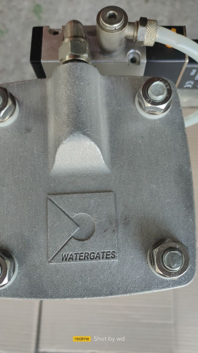 Zasuwa nożowa przepustnica DN50 z siłownikiem Watergates