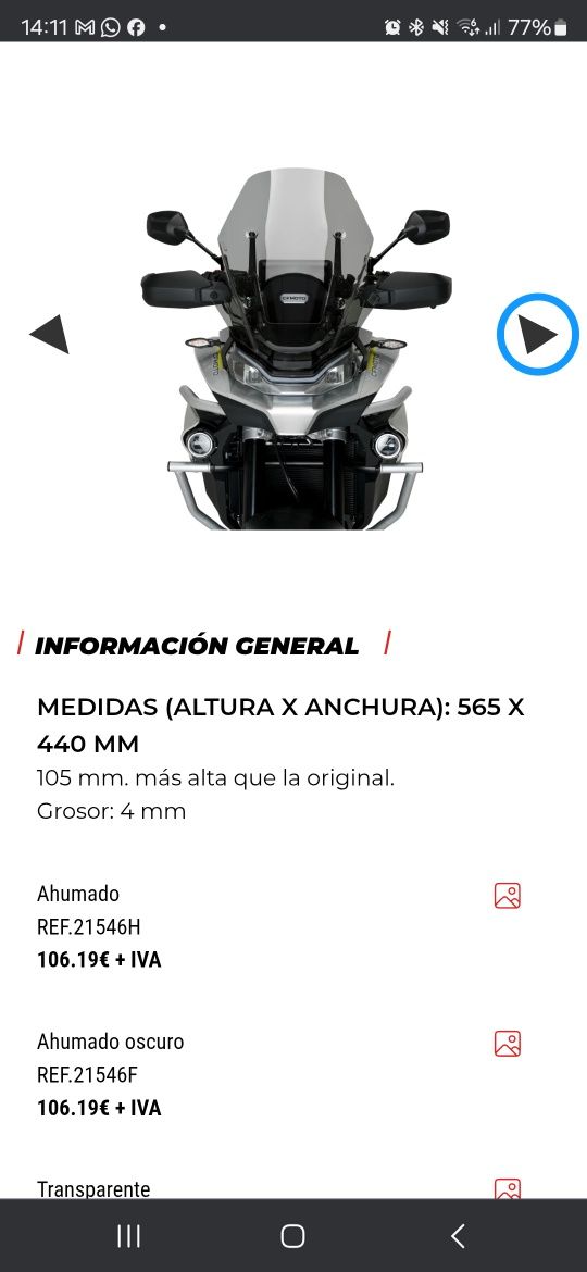 Vidro touring puig  cf moto 800