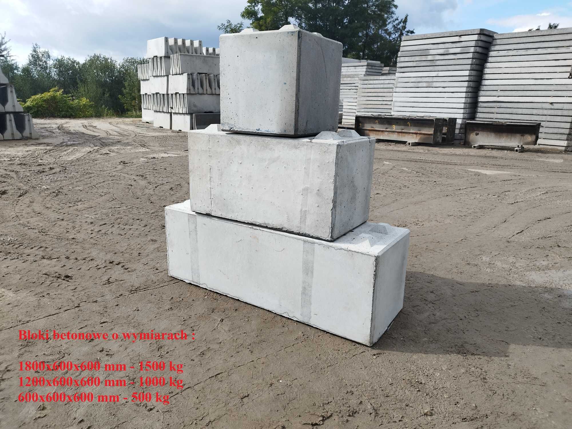 Bloki betonowe, klocki lego, mury oporowe 180x60x60