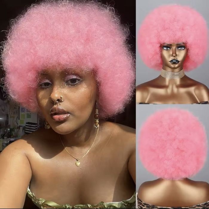 #Peruka#Różowe AFRO#Cosplay#13#20#