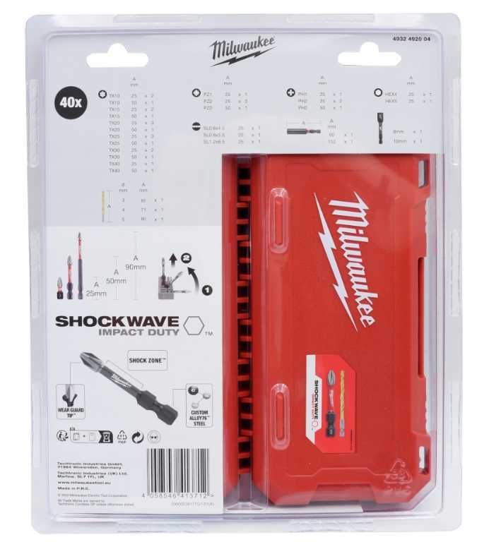 Набір біт Milwaukee Shockwave 40 шт